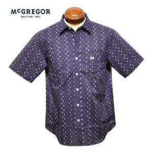 マグレガー 半袖シャツ メンズ 111163506 サッカー素材 カジュアル半袖シャツ M.L