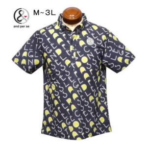 and per se（アンパスィ） ボタンダウン半袖ポロシャツ メンズ