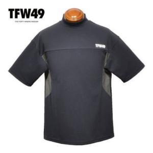 TFW49 半袖モックネックシャツ XL メンズ T102520006 ストレッチ ハイネックカット...