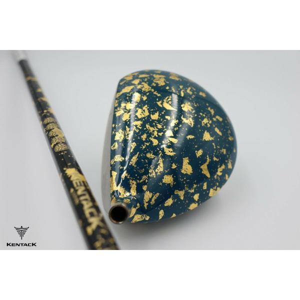 #218 KH-888 ドライバー蒔絵青 5家紋(5S)シャフト(蒔絵 黒漆＋24K 金箔散らし塗装...