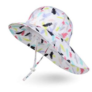 Ami&Li tots ベビー 帽子 キッズ 子供 日よけ 帽子 女の子 赤ちゃん uvカット 帽コットン広いつば太陽の帽子調節可能な UPF