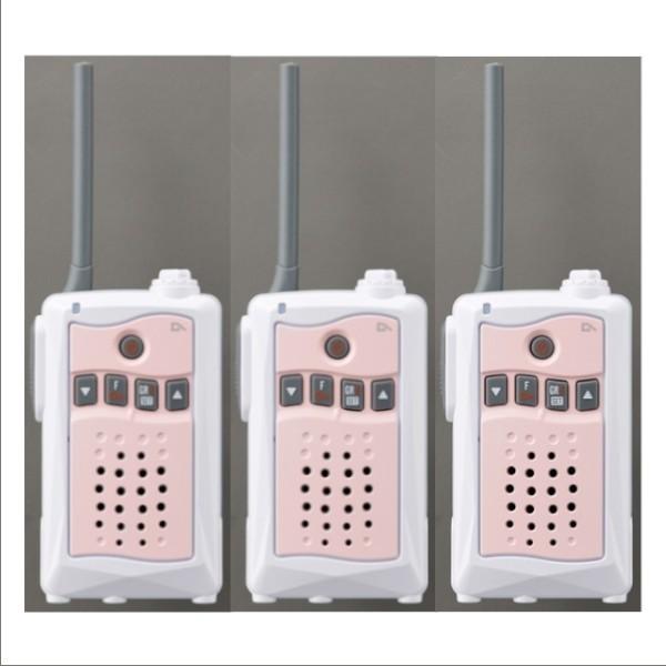 インカム　アルインコ 特定小電力トランシーバー　DJ-CH3P (ピンク) 　3台セット　交互通話　...