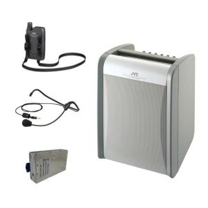 CDプレーヤー内蔵 ワイヤレスアンプPE-W50CDB(本体)+ペンダント型ワイヤレスマイク増設セット(WM-P980-WT-U85) +ヘッドセットマイクキット(WT-UM82) セット JVC