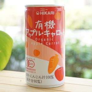 ヒカリ 有機アップルキャロット 190g 光食品 果汁・にんじん汁100%