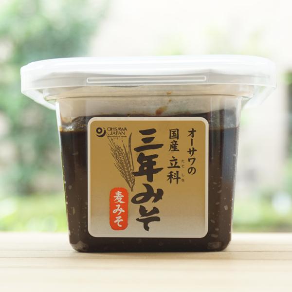 オーサワの国産 立科 三年みそ (麦みそ) 300g　国産原料使用