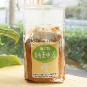 有機 麦味噌 (生) 1kg 海の精　杉樽仕込み　国産有機原料100％｜kenyu-kan