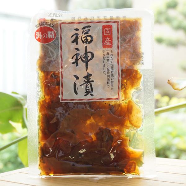 国産 福神漬け 80g 海の精　とれたての国産野菜の旨みを「海の精」と伝統調味料で引きだしました