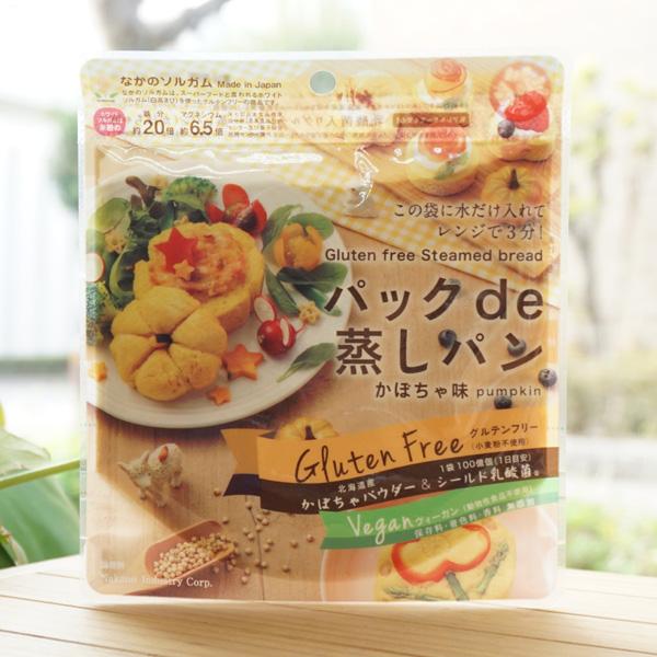 パック de 蒸しパン (かぼちゃ味) 80g×60袋 なかのソルガム　保存料・着色料・香料無添加