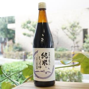 お米から造った 純米しょうゆ 720ml 大正屋醤油店　小麦を使わない醤油｜kenyu-kan