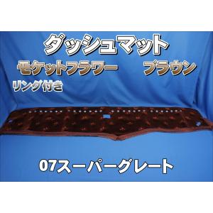 07スーパーグレート用 チンチラ ダッシュマット レッド : トラック