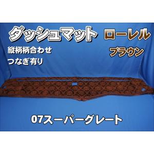 スーパーグレート用 ローレル 縦柄 ダッシュマット ブラウン