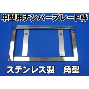 大型用ステンレス50角ナンバープレート枠 自光式対応 : トラック