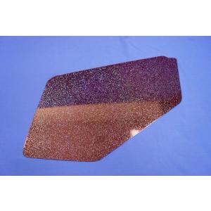 いすゞファイブスターギガ用 安全窓ラメ入りレッド 透明 外窓