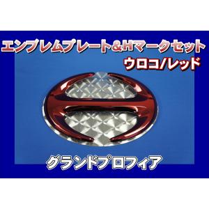 17プロフィア用 エンブレムプレート ウロコ ＆ Hマーク レッド KENZ