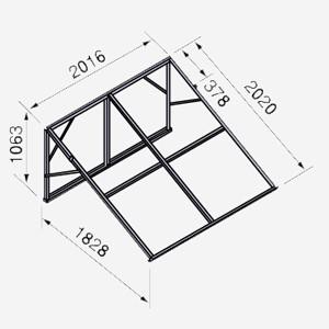 NORITZ(ノーリツ) 太陽熱温水器用部材 架台321A　SJ-321用 架台 棟越え・南向き傾斜面用・陸屋根用