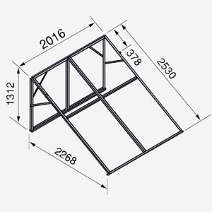 NORITZ(ノーリツ) 太陽熱温水器用部材 架台421A　SJ-421用 架台 棟越え・南向き傾斜面用・陸屋根用｜kenzaijuusetsumarket