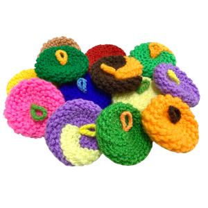 アクリルタワシ(丸)　6個セット　(色は選べません。ランダムで送ります。)