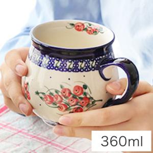 ❸ポーランド食器★マグカップ★プレート★ポーリッシュポタリー★リンゴ ポーランド食器・陶器 ポーリッシュポタリー りんご柄マグカップS 0