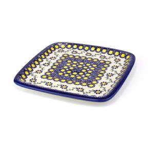デザートプレート20×20cm[V205-U113]【ポーリッシュポタリー[ポーランド食器・陶器]】