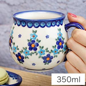 ポーランド食器・陶器 ポーリッシュポタリー りんご柄マグカップS 0