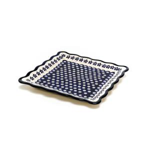 スクエアプレート・大(Z1570-1325)【ポーリッシュポタリー[ポーランド