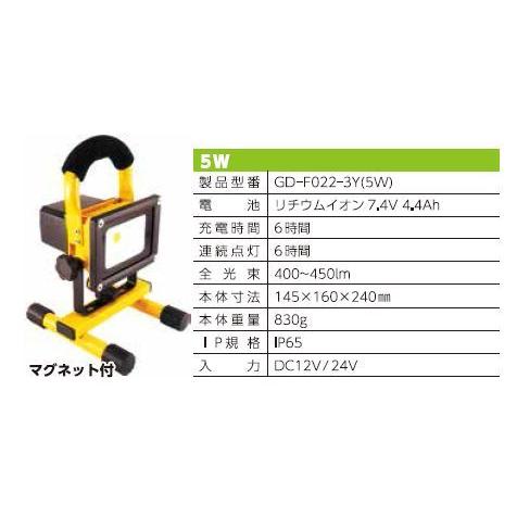 GD-F022-3Y(5W)＋マグネット付　