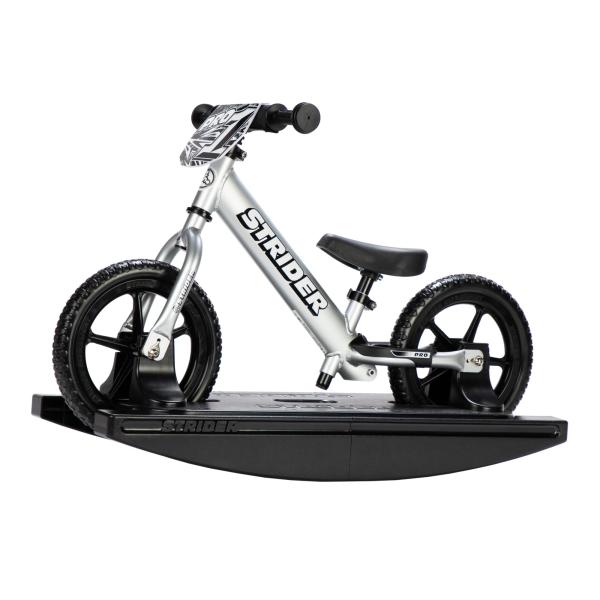 Strider 12” Pro Bike (Silver) + Rocking Base   Hel...