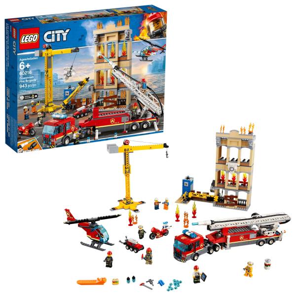 LEGO City Downtown Fire Brigade 60216 Building Kit...