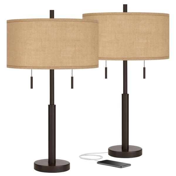 Possini Euro Design Robbie Modern Table Lamps 25 1...