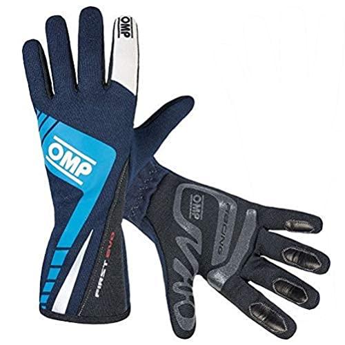 OMP FIRST EVO GLOVE ブルー/シアン Mサイズ レーシンググローブ FIA公認88...