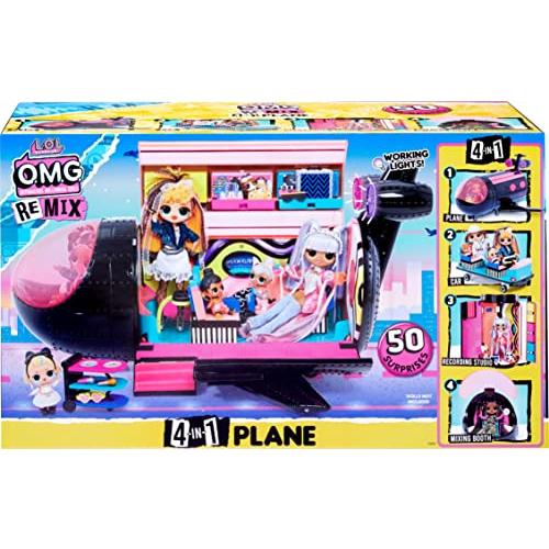 LOL Surprise OMG Remix 4 in 1 Plane Playset Transf...