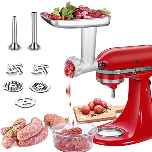 ステンレススチール製フードグラインダーアタッチメント KitchenAidスタンドミキサー用 ソーセ...