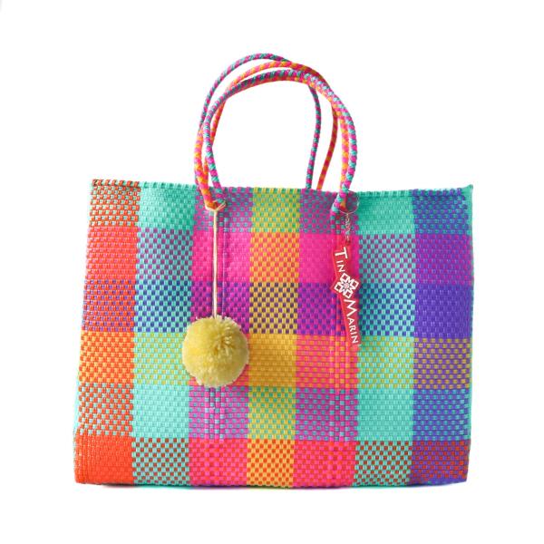 Fiesta Super Tote, Handwoven Plastic Tote, Mexican...