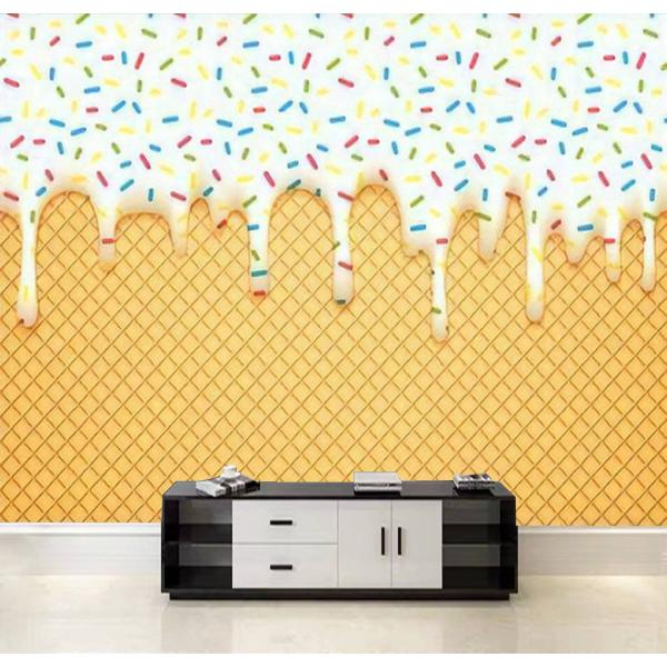 Wallpaper Wall Sticker Ice Cream Cone Illustration...