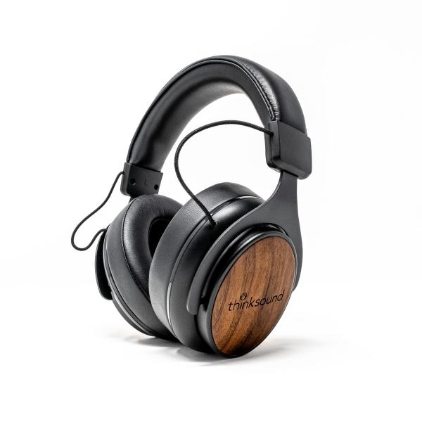 thinksound ov21 有線オーバーイヤー Hi Fi 木製ヘッドフォン 取り外し可能なケー...