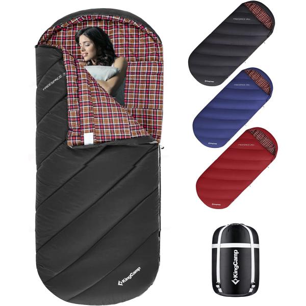 KingCamp Camping Sleeping Bag  XL with Hood, Extra...