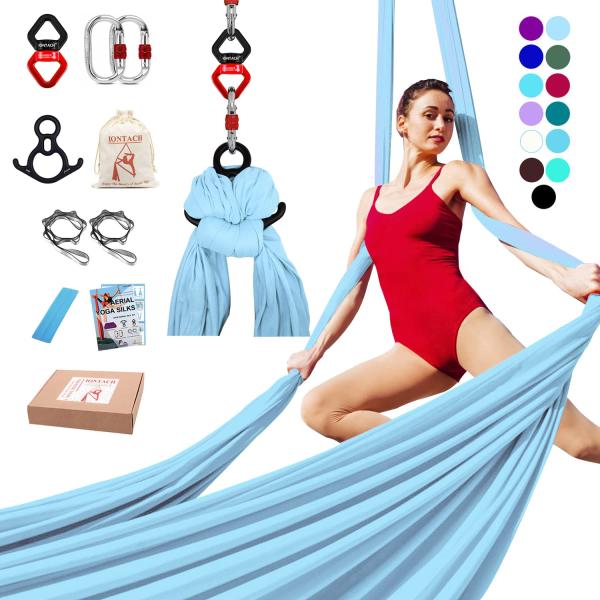 (エアリアルシルク) Aerial Silks ヨガスイングセット用品 9ヤード 空中ヨガハンモック...