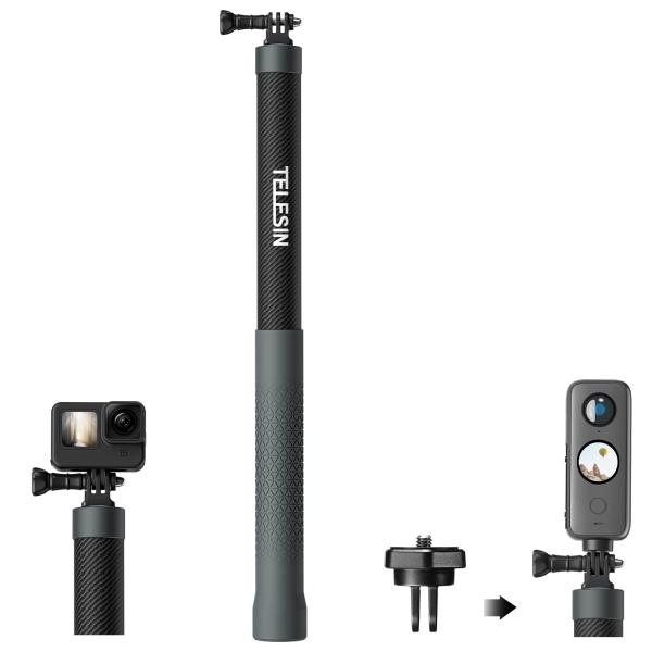 TELESIN G3 Long Selfie Stick Pole (Upgrade 118&quot;/3M...
