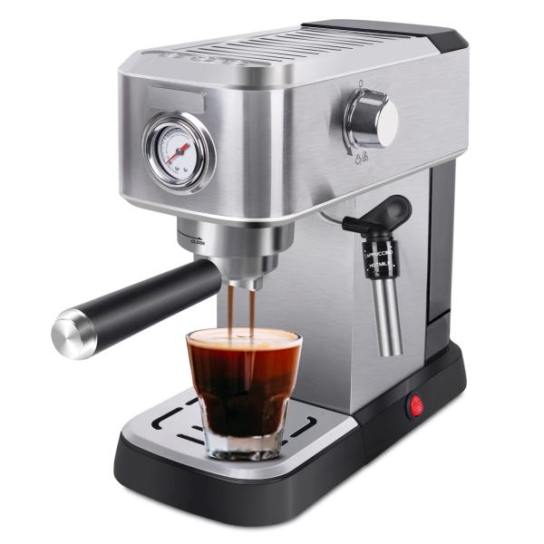 HOSL Coffee Machine with Milk Frother 15 Bar Profe...