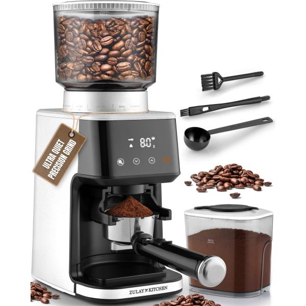 Zulay Adjustable Burr Coffee Grinder   Anti Static...