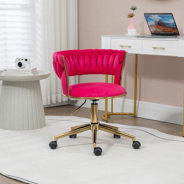 Velvet Home Office Desk Chair, Swivel Task Chair w...