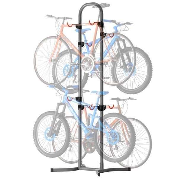 Suchtale 自転車収納ラック ガレージホーム用 自立型重力自転車スタンド 完全に調節可能な垂直...
