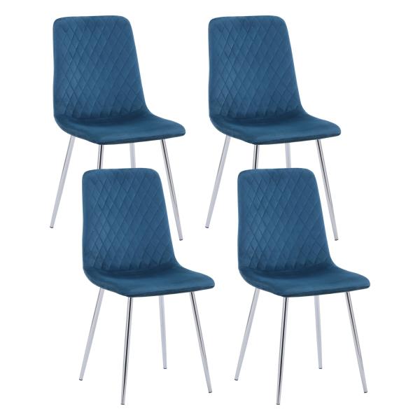 Generic Velvet Dining Chairs Modern Upholstered Ki...