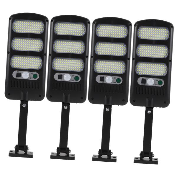 HOMSFOU 4 Sets Solar Street Light Exterior Outdoor...