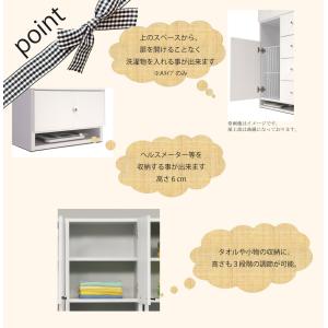 完成品 W40cm ランドリー収納 扉付き 引...の詳細画像3