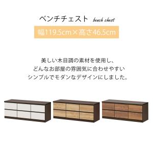 完成品 ベンチチェスト ローチェスト 2段 タ...の詳細画像3