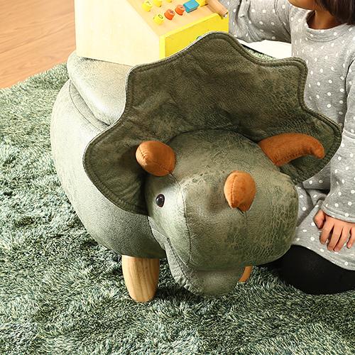 アニマルスツール 収納付き ダイナソー アニマル型 収納 インテリア キッズ チェア 収納スツール ...