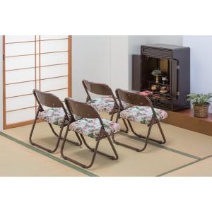 座椅子 折りたたみ 軽い ゴブラン柄 ロータイプ ハイタイプ お盆 供養 寺院 本堂 折り畳み式 幅...