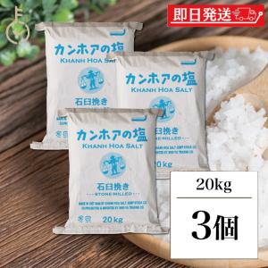 カンホアの塩 石臼挽き 20kg ×3 カンホア お塩 塩 しお ソルト salt 天日塩 ベトナムの塩 ミネラル 天日 天然塩 海水100%｜keyroom