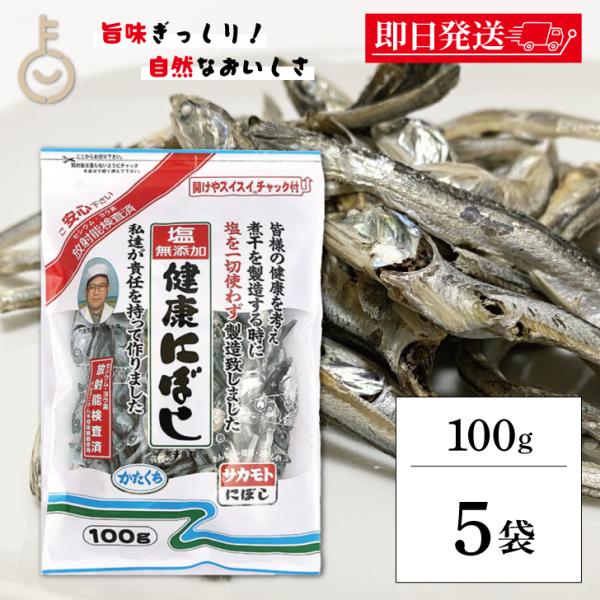 サカモト 塩無添加にぼし 100g 5個 保存料 酸化防止剤 化学調味料 無添加 小魚 魚 食べる小...
